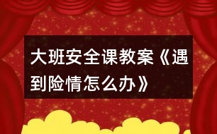 大班安全課教案《遇到險情怎么辦》