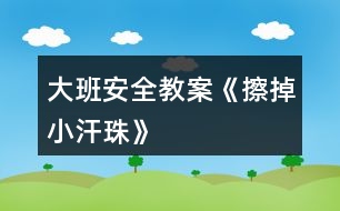 大班安全教案《擦掉小汗珠》