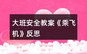 大班安全教案《乘飛機(jī)》反思