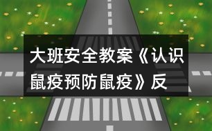 大班安全教案《認(rèn)識(shí)鼠疫,預(yù)防鼠疫》反思