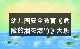 幼兒園安全教育《危險的煙花爆竹》大班教案反思