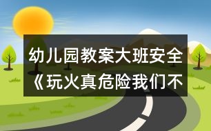 幼兒園教案大班安全《玩火真危險我們不玩火》反思