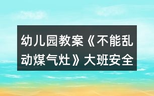 幼兒園教案《不能亂動煤氣灶》大班安全教育反思