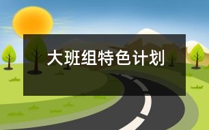 大班組特色計(jì)劃