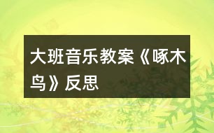 大班音樂教案《啄木鳥》反思