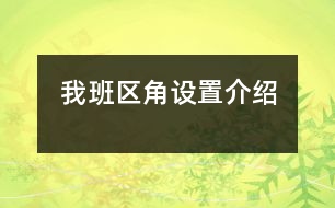 我班區(qū)角設(shè)置介紹