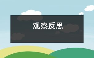 觀察反思