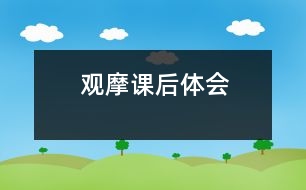 觀摩課后體會(huì)