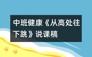 中班健康《從高處往下跳》說課稿