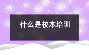 什么是校本培訓(xùn)