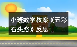 小班數(shù)學(xué)教案《五彩石頭路》反思