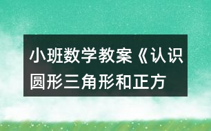 小班數(shù)學(xué)教案《認(rèn)識圓形、三角形和正方形》反思