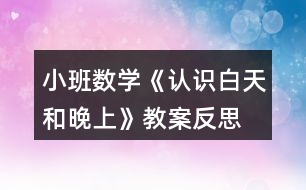 小班數(shù)學(xué)《認(rèn)識白天和晚上》教案反思