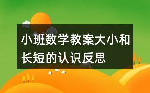 小班數(shù)學(xué)教案大小和長短的認(rèn)識反思