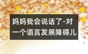 媽媽我會(huì)說話了-對一個(gè)語言發(fā)展障礙兒童的個(gè)案研究