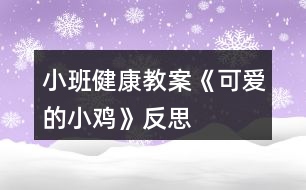 小班健康教案《可愛的小雞》反思