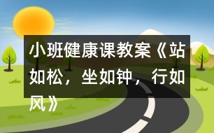 小班健康課教案《站如松，坐如鐘，行如風(fēng)》反思