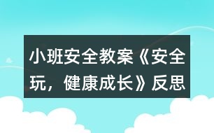 小班安全教案《安全玩，健康成長(zhǎng)》反思