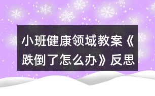 小班健康領(lǐng)域教案《跌倒了怎么辦》反思