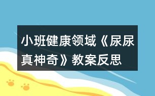 小班健康領域《尿尿真神奇》教案反思