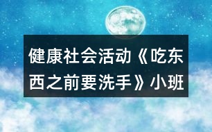 健康社會活動《吃東西之前要洗手》小班教案