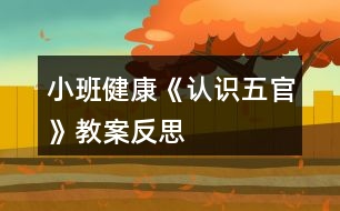 小班健康《認(rèn)識五官》教案反思