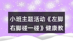 小班主題活動(dòng)《左腳右腳碰一碰》健康教案反思