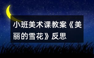 小班美術(shù)課教案《美麗的雪花》反思