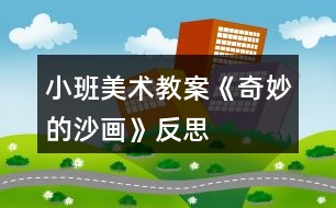 小班美術教案《奇妙的沙畫》反思