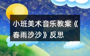 小班美術(shù)音樂(lè)教案《春雨沙沙》反思