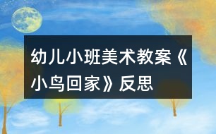 幼兒小班美術教案《小鳥回家》反思