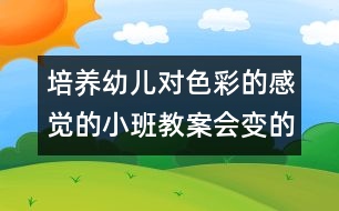 培養(yǎng)幼兒對色彩的感覺的小班教案：會變的顏色