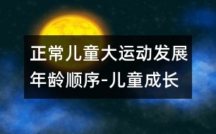 正常兒童大運(yùn)動發(fā)展年齡順序-兒童成長測評