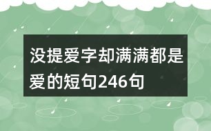 沒(méi)提愛(ài)字卻滿滿都是愛(ài)的短句246句