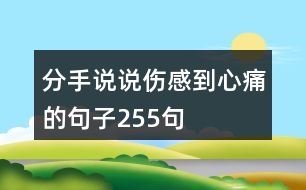 分手說說傷感到心痛的句子255句