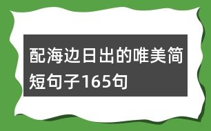 配海邊日出的唯美簡(jiǎn)短句子165句