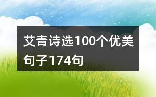 艾青詩選100個優(yōu)美句子174句