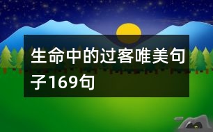 生命中的過(guò)客唯美句子169句