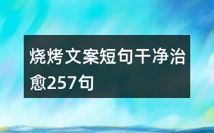 燒烤文案短句干凈治愈257句