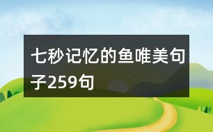 七秒記憶的魚唯美句子259句