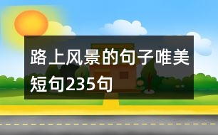 路上風景的句子唯美短句235句