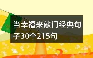 當幸福來敲門經(jīng)典句子30個215句