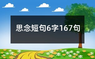 思念短句6字167句