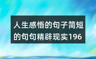 人生感悟的句子簡短的,句句精辟現(xiàn)實196句