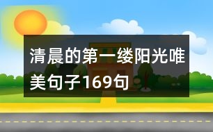 清晨的第一縷陽光唯美句子169句