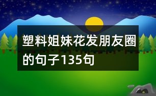 塑料姐妹花發(fā)朋友圈的句子135句