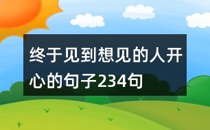 終于見到想見的人開心的句子234句