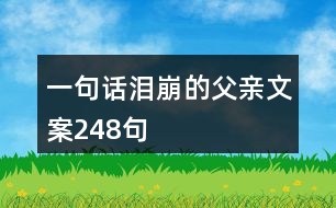 一句話(huà)淚崩的父親文案248句