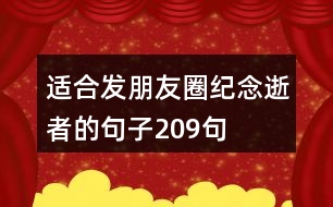 適合發(fā)朋友圈紀(jì)念逝者的句子209句