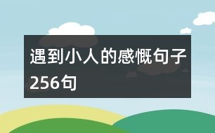 遇到小人的感慨句子256句